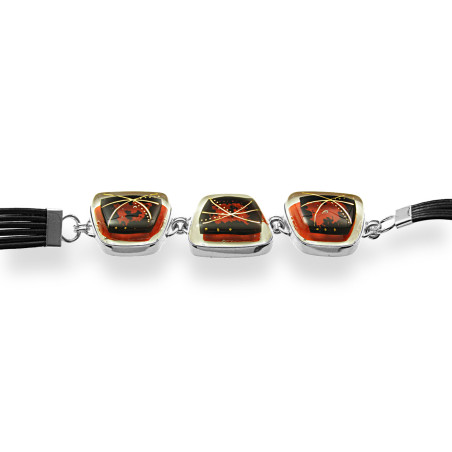 Bransoletka z kolekcji Sekrety Nocy Białe 3 elementy trapez