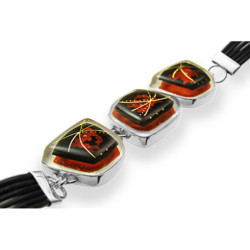 Bransoletka z kolekcji Sekrety Nocy Białe 3 elementy trapez