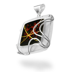 Wisior w oprawie z kolekcji Sekrety Nocy Białe 35