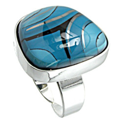 Pierścionek w oprawie trapez z Turkusowej kolekcji