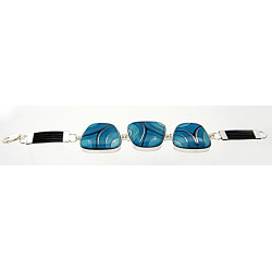 Bransoleta w oprawie trapez z Turkusowej kolekcji 25