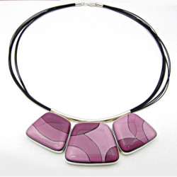 Naszyjnik w oprawie duży z Wrzosowej kolekcji