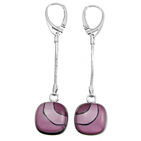 Kolczyki wiszące z łańcuszkiem z Wrzosowej kolekcji