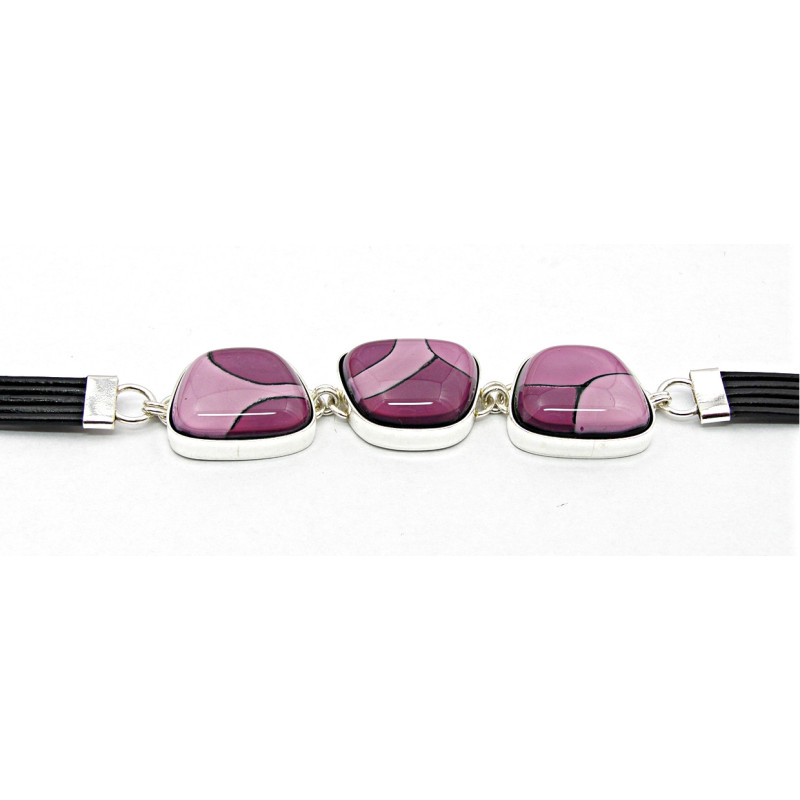 Bransoleta w oprawie trapez z Wrzosowej kolekcji 20