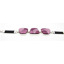 Bransoleta w oprawie trapez z Wrzosowej kolekcji 25