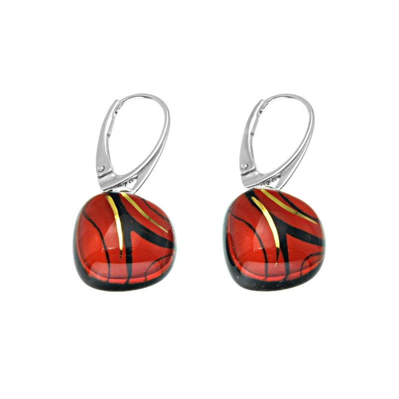 Kolczyki trapez z Czerwonej kolekcji 15