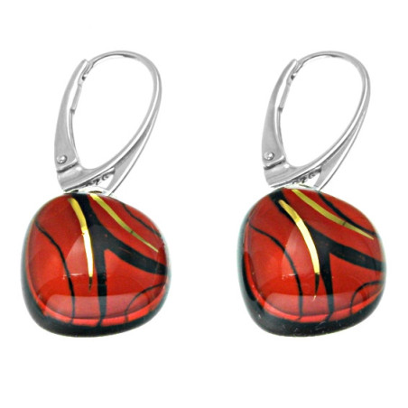 Kolczyki trapez z Czerwonej kolekcji 15