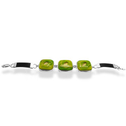 Bransoleta w oprawie z kolekcji Laguna Zielona 25