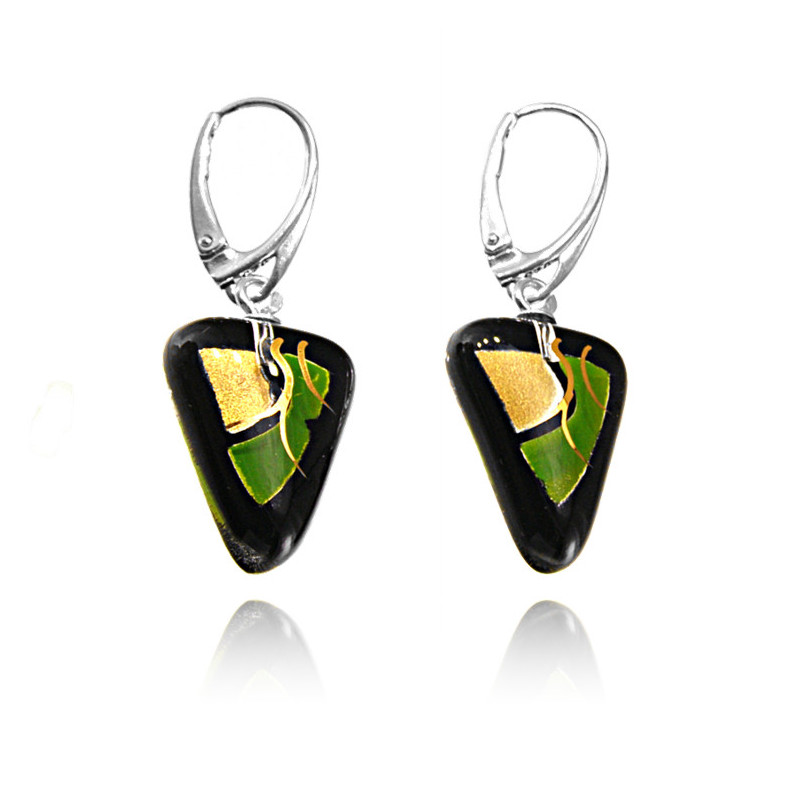 Kolczyki z kolekcji Złoty Brzeg Zielony 15/20