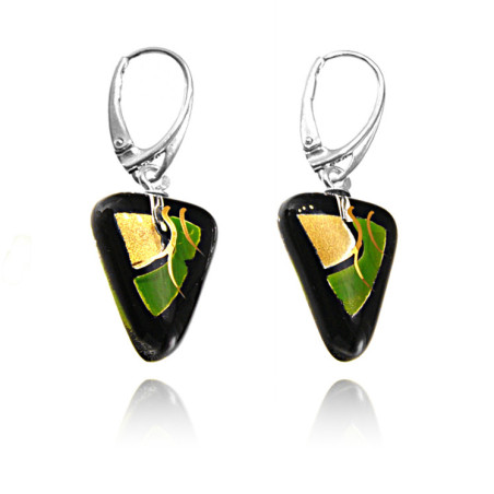 Kolczyki z kolekcji Złoty Brzeg Zielony 15/20