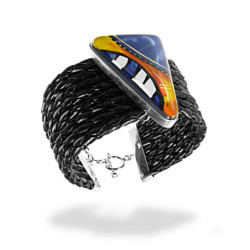 Bransoleta w oprawie srebrnej