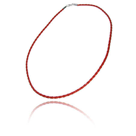 Rzemień pleciony z Czerwonej kolekcji 3mm