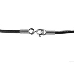 Rzemień naturalny okrągły czarny 25mm