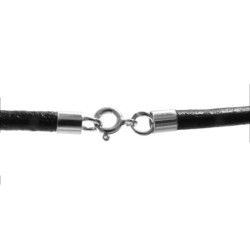 Rzemień naturalny okrągły czarny 4mm