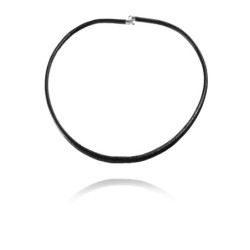 Rzemień naturalny okrągły czarny 4mm
