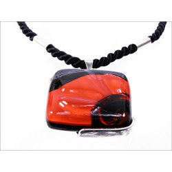 Wisior w oprawie srebrnejj z kolekcji Maki Czerwone 35