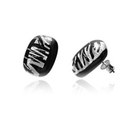 Kolczyki wkrętki z kolekcji Black & White