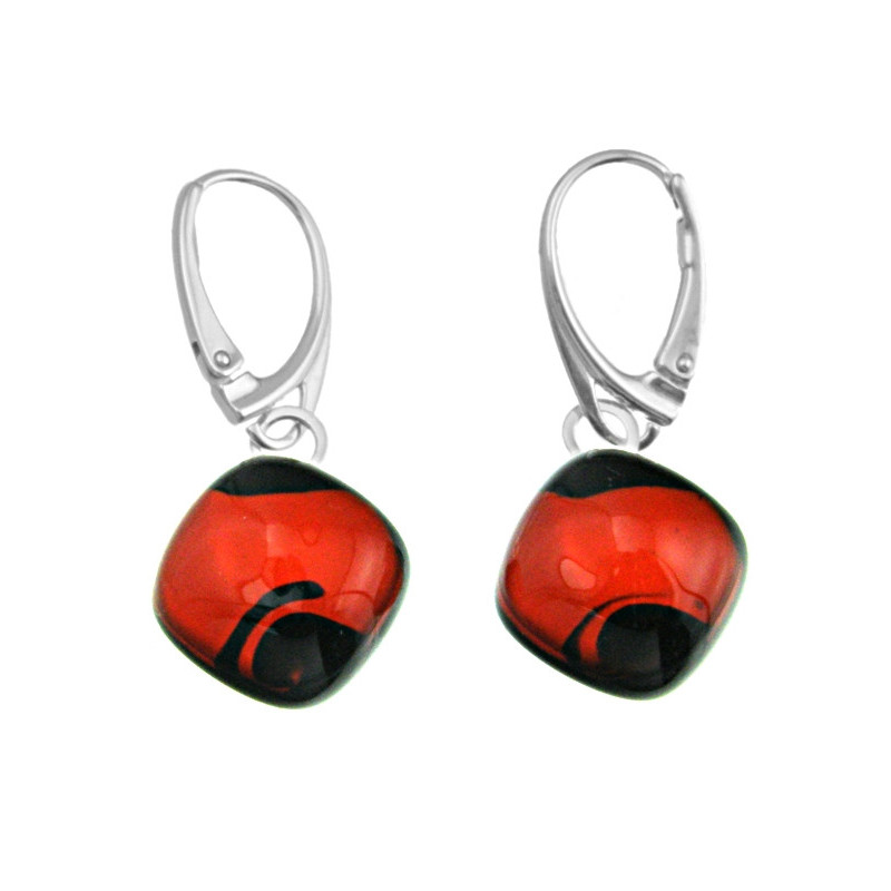 Kolczyki karo z kolekcji Maki Czerwone 15