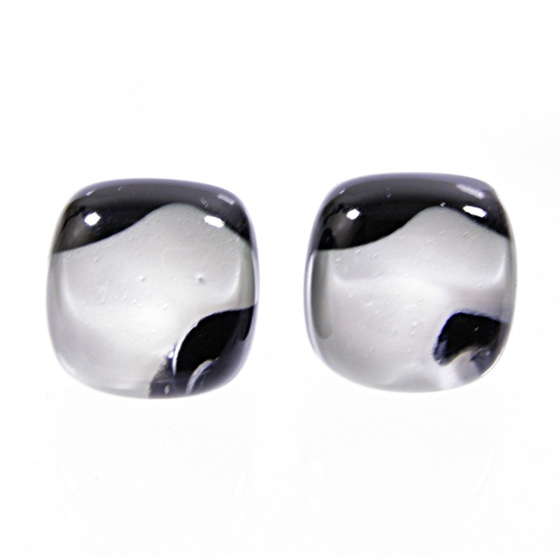 Kolczyki wkrętki z kolekcji Maki Białe