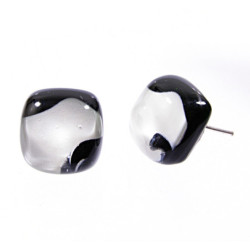 Kolczyki wkrętki z kolekcji Maki Białe