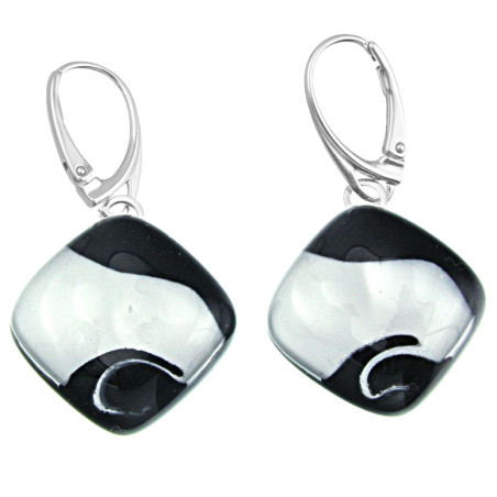 Kolczyki karo z kolekcji Maki Białe 20