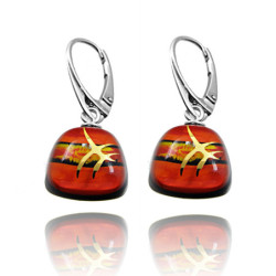 Kolczyki trapez z kolekcji Tramonto Rosso 15