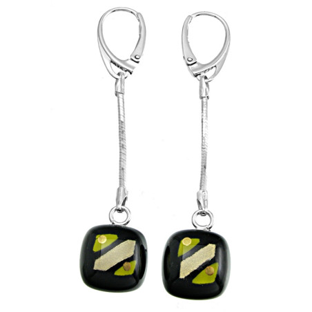 Kolczyki wiszące z łańcuszkiem z kolekcji Secesja