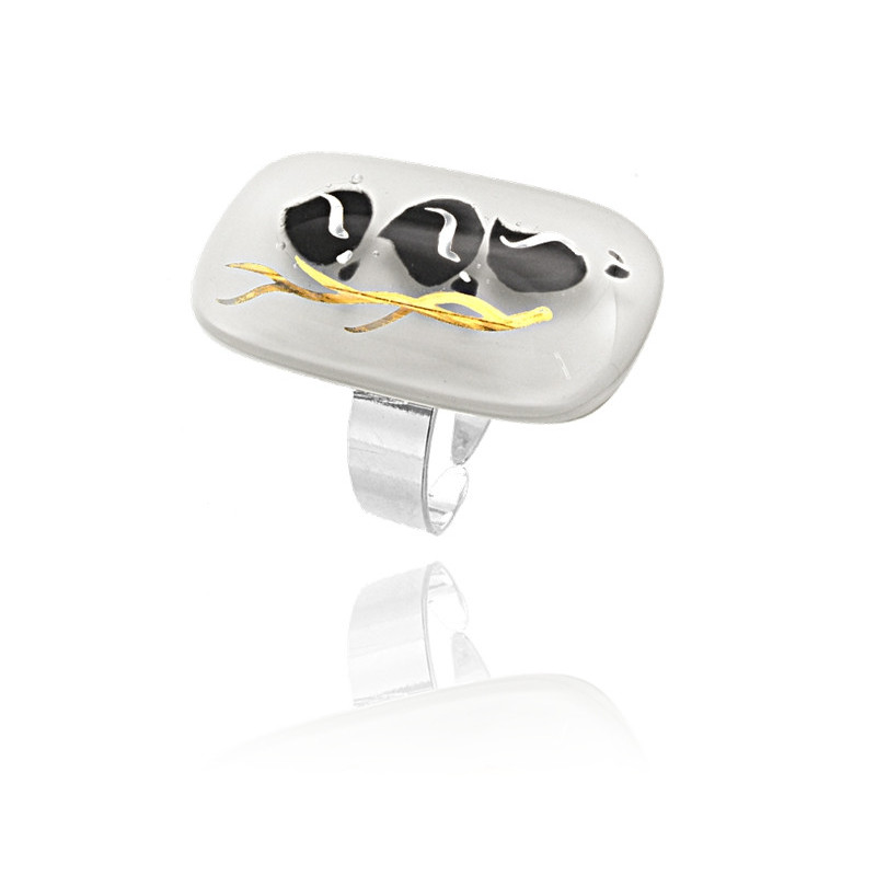 Pierścionek z kolekcji Czar Natury Białe 35/20