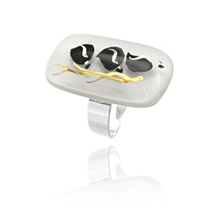 Pierścionek z kolekcji Czar Natury Białe 35/20