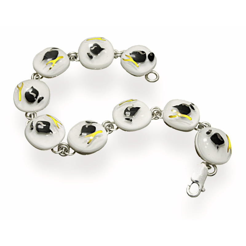 Bransoleta mała z kolekcji Czar Natury Białe