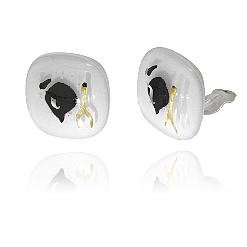 Klipsy z kolekcji Czar Natury Białe