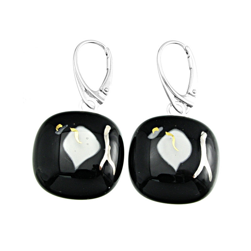 Kolczyki wiszące z kolekcji Czar Natury Czarne 20